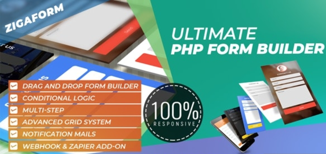 Zigaform v7.6.1 – PHP 表单生成器 – 联系和调查