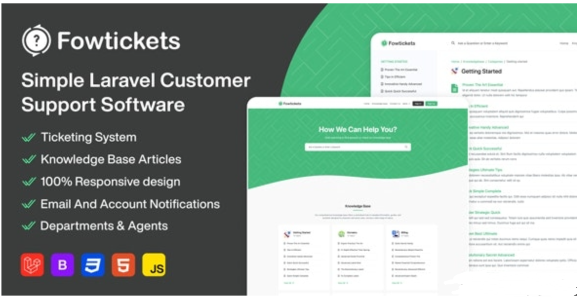 Fwtickets v7 November 2024 – 高级 Laravel HelpDesk 和票务系统插图