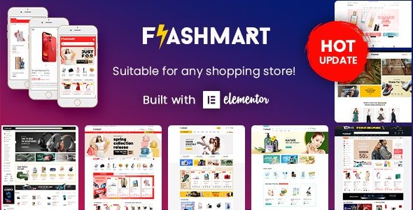 FlashMart v2.0.15(已汉化) – Multipurpose Elementor WooCommerce WordPress Theme (10+ Homepages & Mobile Layout Ready)