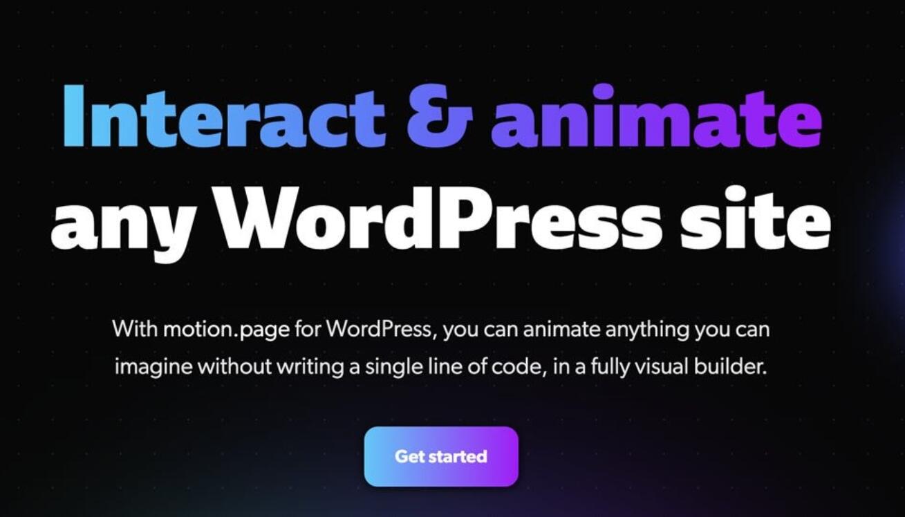 Motion.page – #1 Animation & Interaction WordPress Plugin for Pros v2.1.2插图