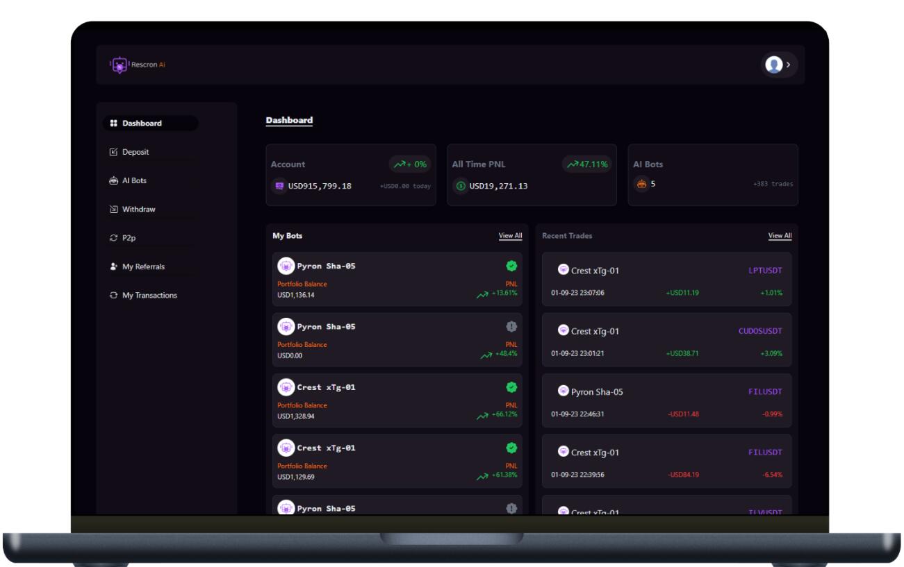 Rescron AI v4.1.0 – 人工智能交易平台PHP源码插图