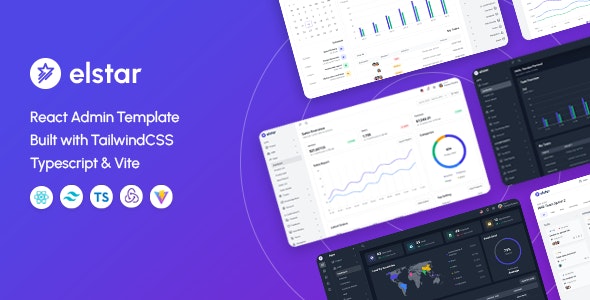 Elstar v2.0.1 – React Tailwind 管理模板插图