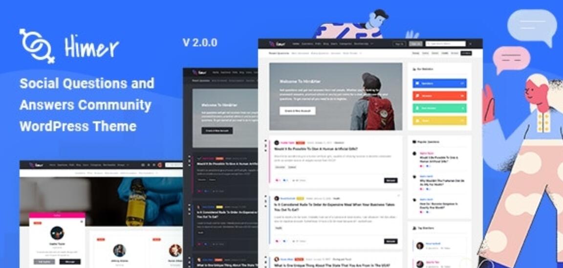 Himer v2.1.4 – WordPress社交问答主题插图