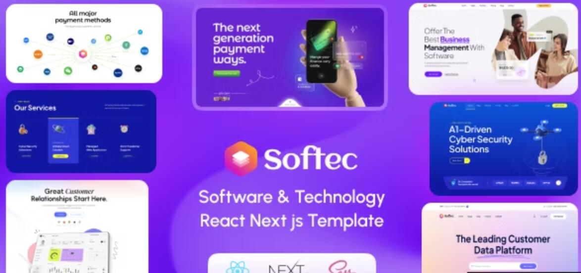 Softec V1.0.0 – Software & Technology React Next js Template插图