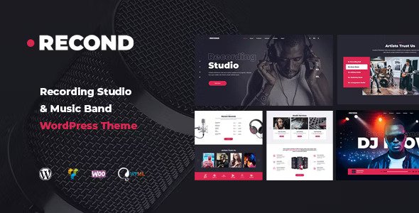 Recond v1.1.7 – WordPress录音室和乐队主题插图