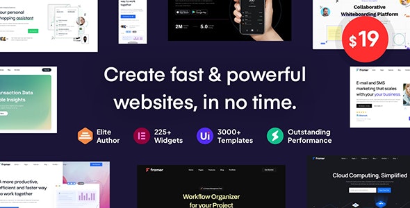 Framey v4.1.0 – WordPress 启动和 SaaS 主题插图
