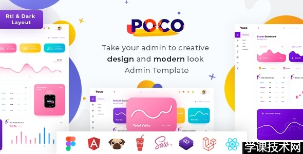 Poco v1.0.0 – Bootstrap 5 HTML, React, Angular 16 Figma & Laravel 10 Admin Dashboard Template插图