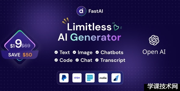 FastAi v1.5.3 – SaaS AI Content Voice Text Image Chat & Code Generator插图