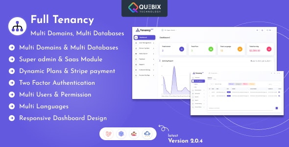 Full Tenancy v2.0.4 – Domains, Database, Users, Role, Permissions & Settings插图