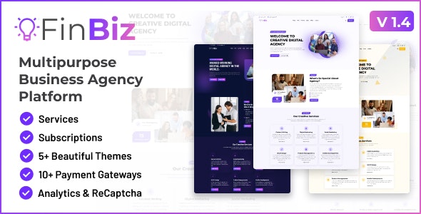 FinBiz v2.1.5（已汉化） – Multipurpose Business Agency Platform插图