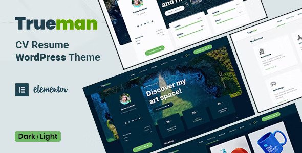 Trueman v1.3.1 – Resume WordPress Theme插图