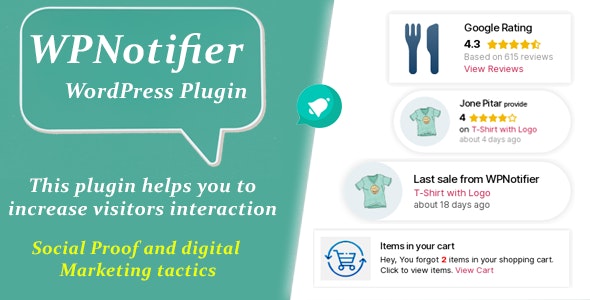 WPNotifier v1.1.0 – Notification WordPress Marketing Plugin For Visitors Attention and Social Proof插图