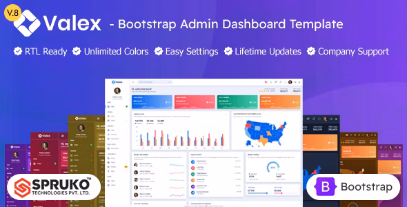 Valex v8 – Bootstrap Admin Dashboard HTML Template插图