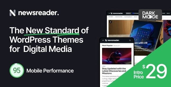 Newsreader v1.1.2 – Revolutionary WordPress Theme for Digital Media