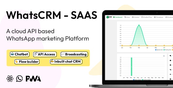 WhatsCRM V5.3 – Chatbot, Flow Builder, API Access, WhatsApp CRM SAAS System