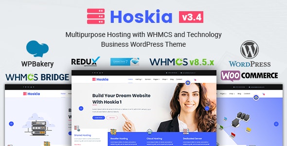 Hoskia v3.5 – Multipurpose Hosting with WHMCS Theme插图