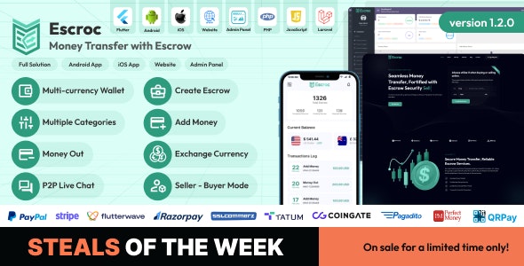 Escroc v1.2.0 – 通过托管完整解决方案进行转账插图