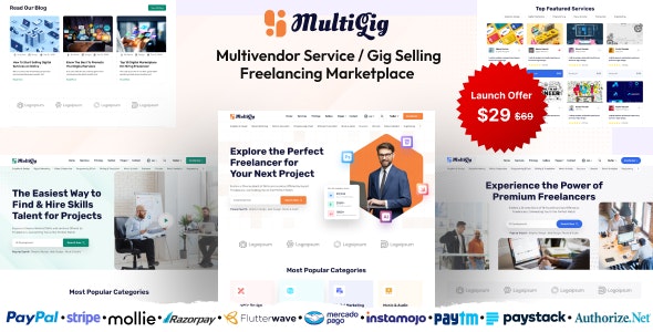 MultiGig v1.0  – Service / Gig Selling Freelancing Marketplace (Subscription Based)插图