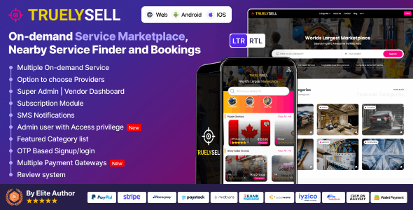 TruelySell v2.3.7  – On Demand Handyman Services, Nearby Service Booking Software (Web + Android + iOS)插图