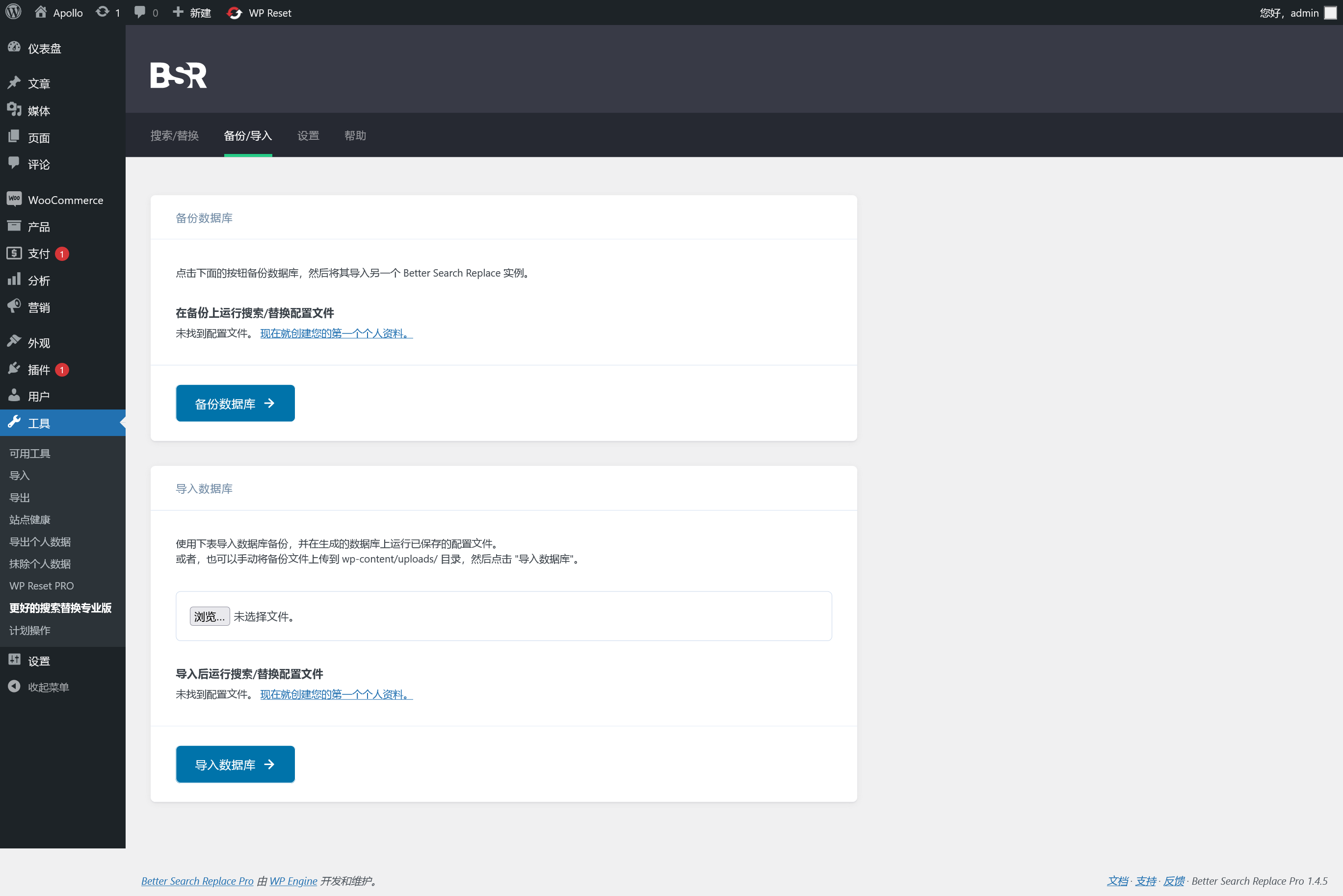 Better Search Replace Pro v1.4.10（已汉化）- WordPress快速迁移插件插图(1)