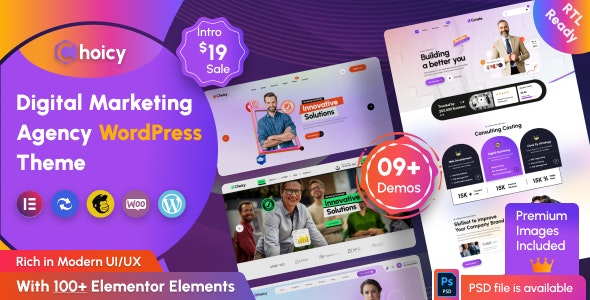 Choicy v2.0.5 – Digital Marketing Agency WordPress Theme插图