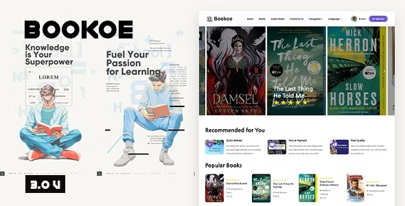 Bookoe v3.0 – BookStore Script System with website插图