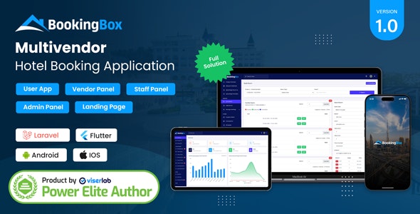 BookingBox v2.2 – Complete MultiVendor Hotel Booking Application SAAS