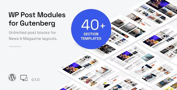 WP Post Modules for NewsPaper and Magazine Layouts (Gutenberg Block) v0.4.0