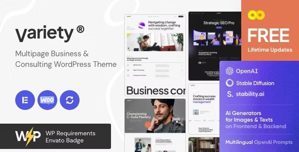 Variety v1.1.0 – WordPress 多页商业和咨询主题插图