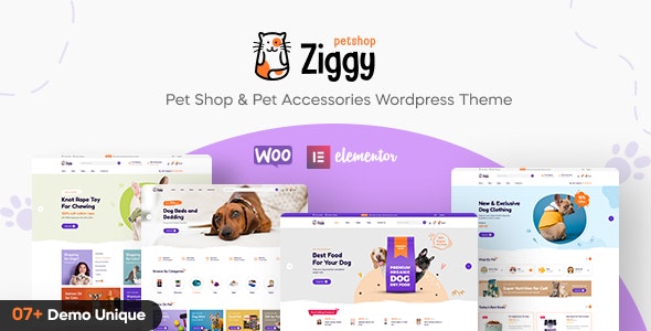 Ziggy v1.2.5 – 宠物店 WordPress 主题插图