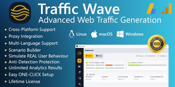 Traffic Wave v3.2.0 – Advanced Cross-Platform Web Traffic Generation插图