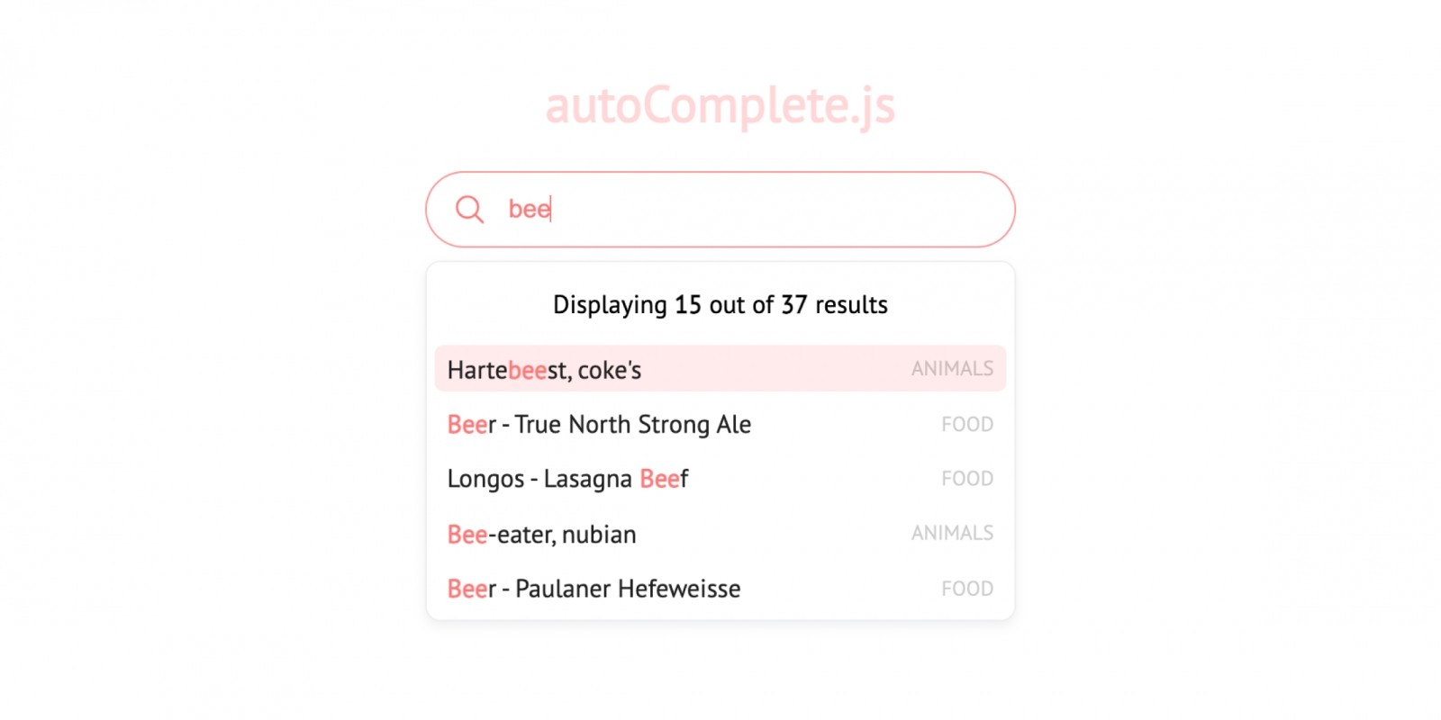 autoComplete.js v1.0 – AutoComplete Library JavaScript插图