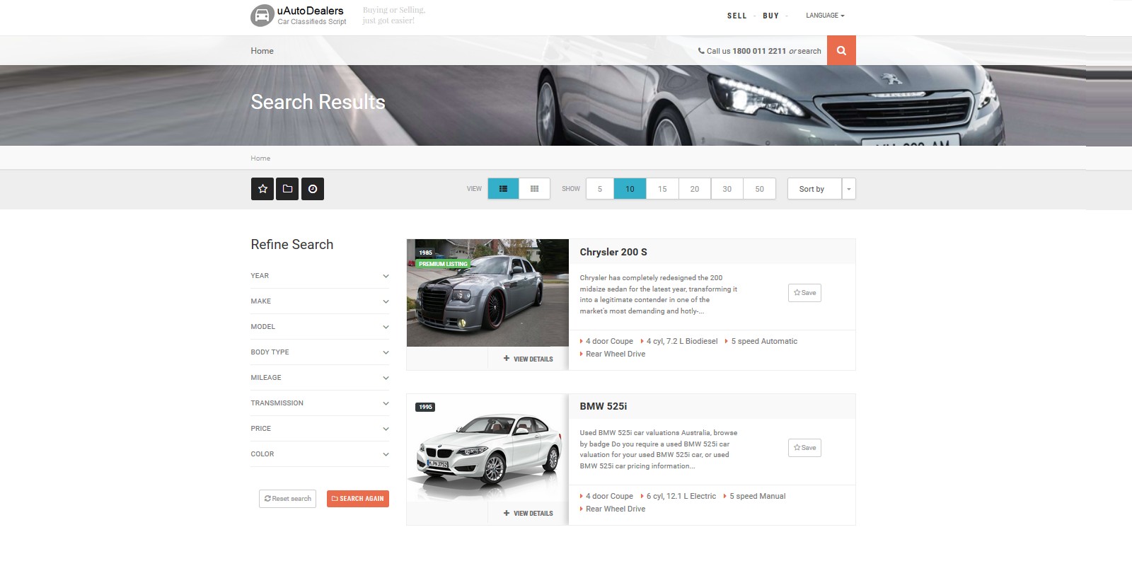 uAutoDealers v2.6.1 – 汽车分类广告和经销商源码插图