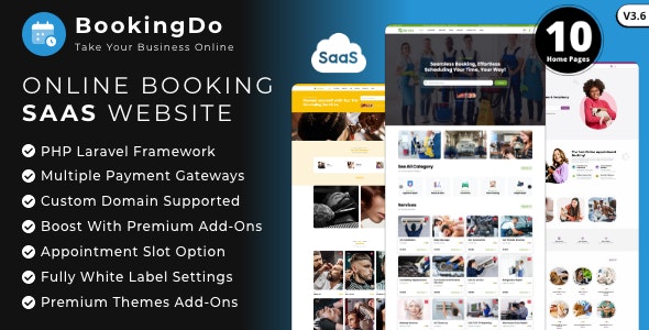 BookingDo SaaS v3.6 – 多业务预约安排和服务预订网站构建器插图