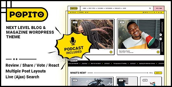 Popito v2.0.4 – Blog & Magazine WordPress Theme插图