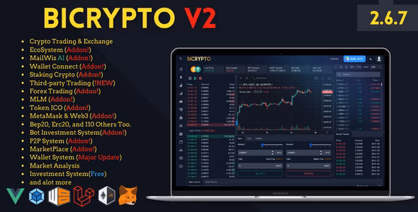 Bicrypto V4.6.2 – Crypto Trading Platform, Exchanges, Kyc, Charting Library, Wallets, Binary Trading, News插图