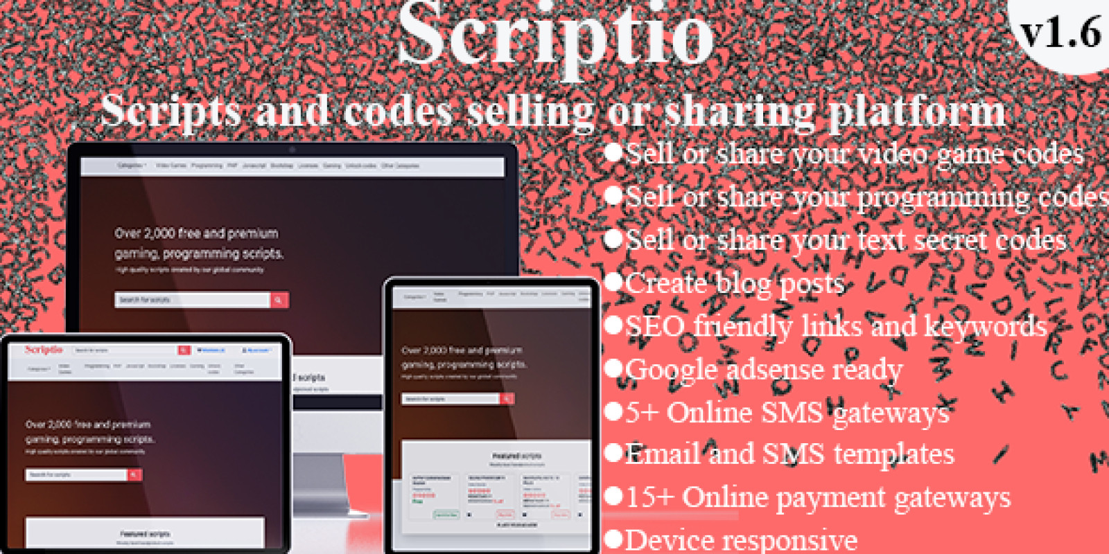 Scriptio v1.6 – 脚本销售平台插图