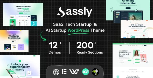 Sassly v1.2 – SaaS, AI & Tech Startup Theme插图
