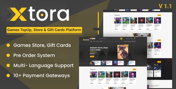 Xtora V1.1.0（已汉化） – Games Topup, Store & Gift Cards Seller With Preorder Management插图