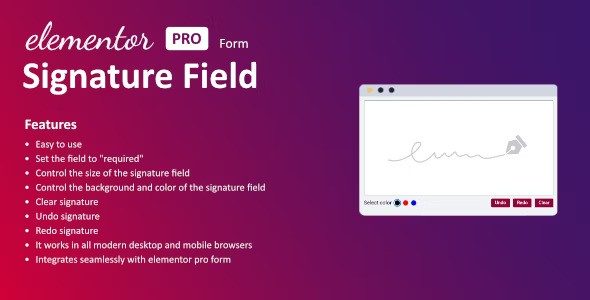Signature Field for Elementor form v1.4.0插图