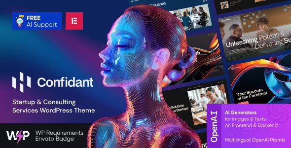 Confidant v1.0 – Startup & Consulting Services WordPress Theme插图