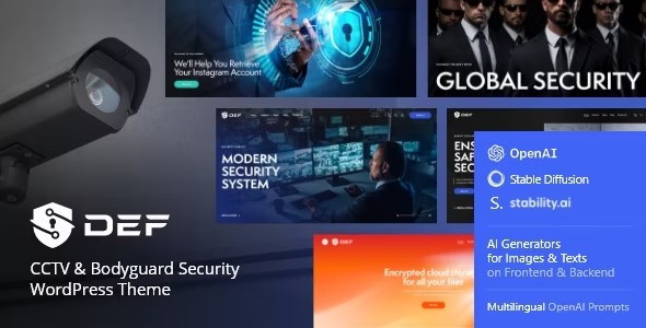 Def v1.1 – CCTV & Bodyguard Security WordPress Theme插图