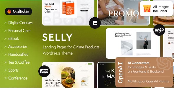 Selly v1.2 – Marketing Landing Page WordPress Theme插图