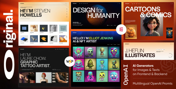 Original v1.0 – Illustrator & Artist Portfolio WordPress Theme插图