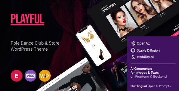 Playful v1.1.9 – Pole Dance Night Club & Store WordPress Theme插图