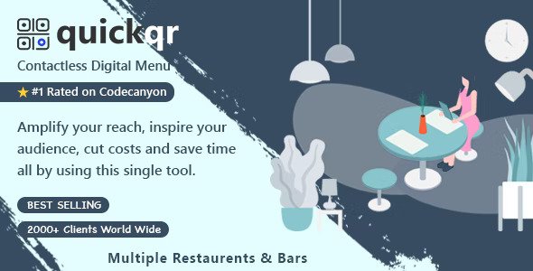 QuickQR Pro v2.2 – Saas – QR Code Restaurant Menu Maker – Laravel CMS插图