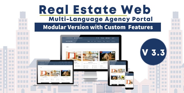 Real Estate Web v3.7 – with Agency Portal and Multi-Language Management System插图
