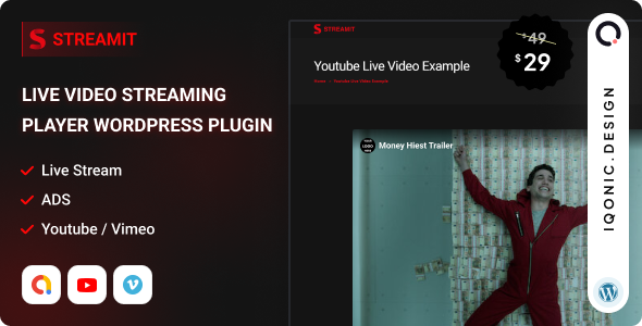 Streamit v1.2.2 – Live Video Streaming Player WordPress Plugin插图