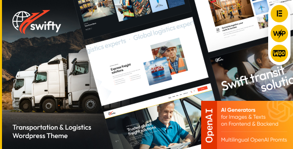 Swifty v1.0 – Transportation & Logistics WordPress Theme插图