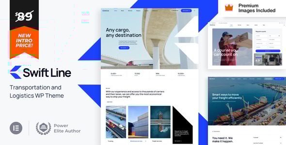 SwiftLine v2.5 – Transportation Logistics WordPress Theme插图